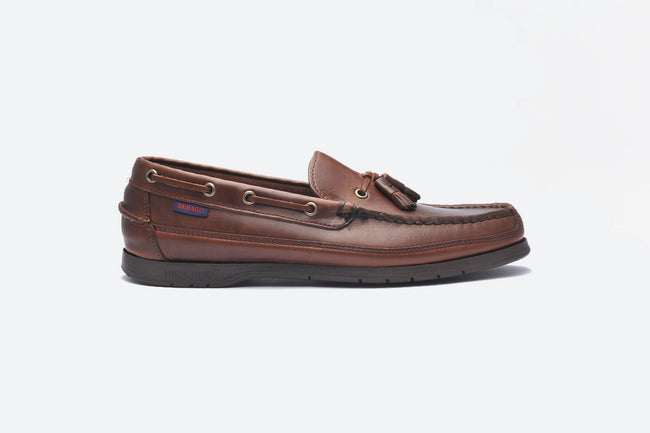 Sebago - Ketch Waxed Leather Loafer - Brown Gum