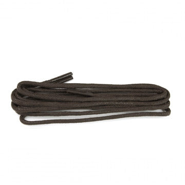 Wax Polished 2mm Round Leather Boot Laces - 75cm